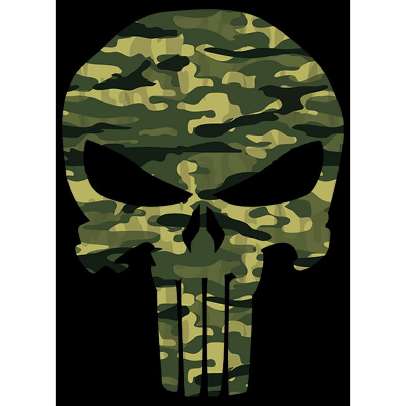 Men's Marvel Punisher Camo Skull Symbol T-Shirt, 2 of 6