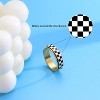 18K Gold Plated Spinner Ring for Adults - Anxiety Relief Jewelry in Black/White, Unisex Stress Relief Gift - 4 of 4