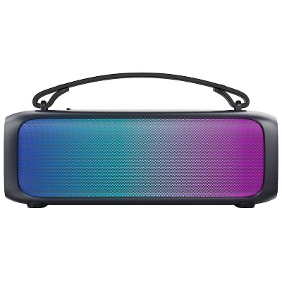 IQ Sound® Portable Bluetooth® 2.0-Channel Boom Box with Speakerphone, RGB Lights, and FM Radio, True Wireless, Black, IQ-3530RGB