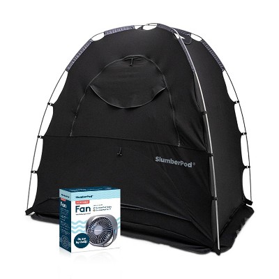 SlumberPod Combo with Fan Blackout Portable Privacy Pod - Black