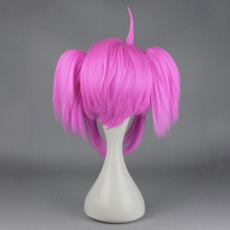 Unique Bargains Women's Wigs 12" Pink with Wig Cap, 3 of 7