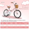 Safstar 18" Kid's Bike with Height-Adjustable Handlebar & Saddle, Handbrake & Coaster Brake, Detachable Training Wheel, Gift for 4-8 Years Old Kids - 2 of 4