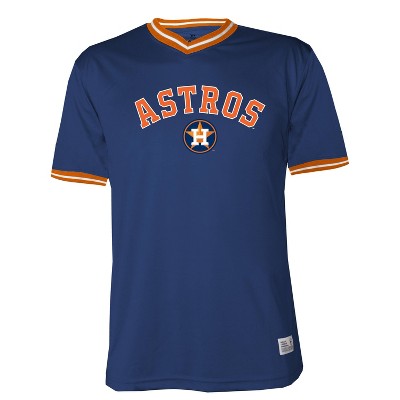 MLB Houston Astros Men's Short Sleeve Button-Down Jersey - L