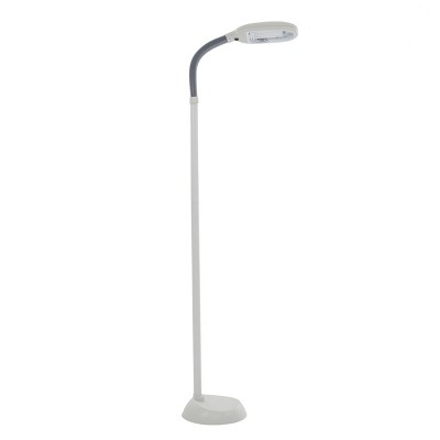 Adjustable LED Floor Lamp - Full Spectrum Natural Sunlight Reading Lamp with Bendable Neck for Living Room, Bedroom, or Office by Lavish Home (Beige)