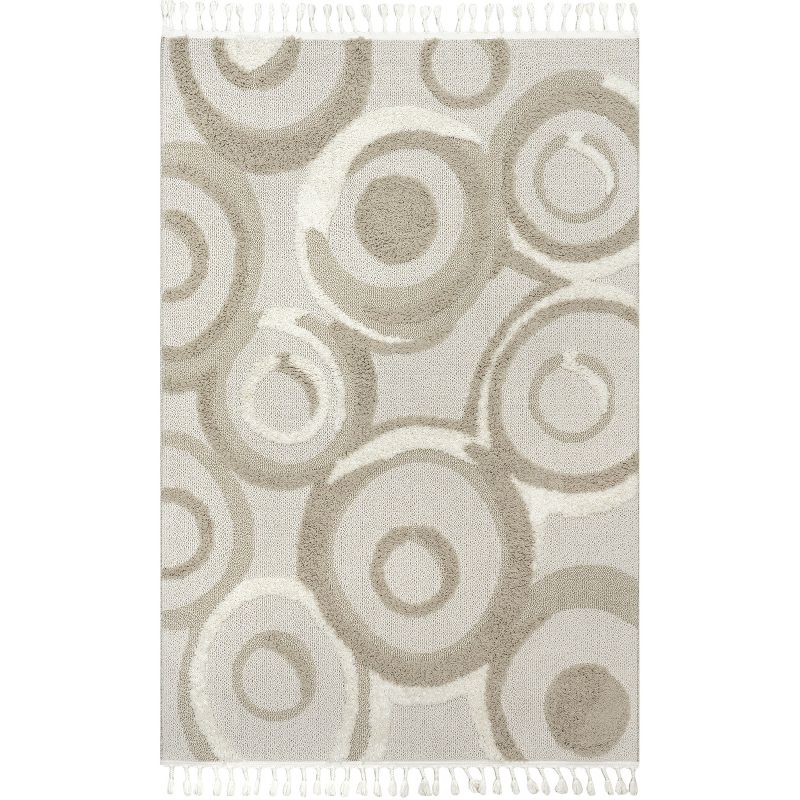 nuLOOM Leena Intertwined Circles High/low Area Rug, 1 of 11