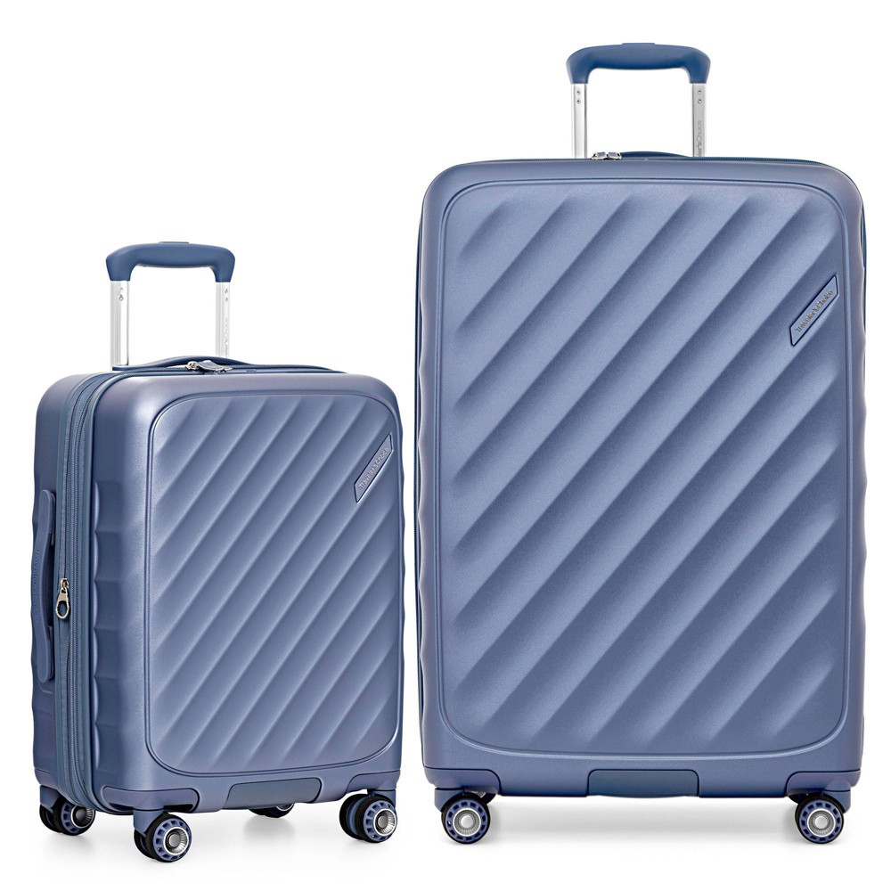 Photos - Travel Accessory Traveler's Choice Elm 2pc Hardside Expandable Spinner Luggage Set - Navy Blue