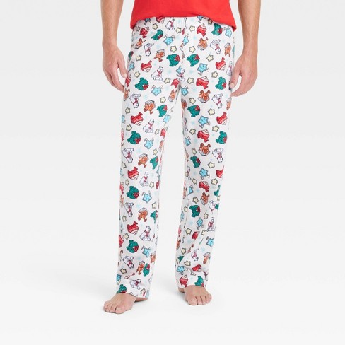 Men s Holiday Treats Print Microfleece Holiday Matching Family Pajama Pants Wondershop White Target