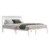 Galano Candence Metal Frame Queen Platform Bed in Black, White - 3 of 4