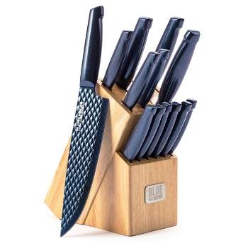 Martha Stewart Everyday Three Piece Stainless Steel Cutlery Set in Navy Blue