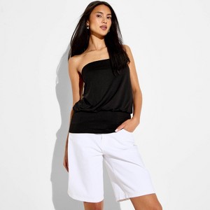 Women's Banded Bottom Tube Top - Wild Fable™ Black S : Target