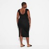 Women's Cap Sleeve Ribbed Midi T-Shirt Dress - Wild Fable™ - 3 of 3