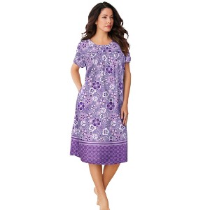 Only Necessities Short Print Shirred Lounger - 1 of 4