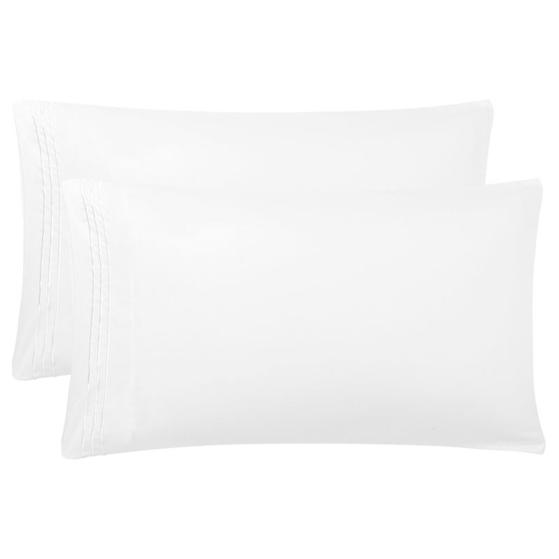 PiccoCasa Soft Embroidery Zipper Brushed Pillowcases 2 Pcs, 1 of 7