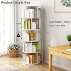 ALEXOUN Rotating Bookshelf on Wheels,360° Spinning Book Shelf Tower,Space-Saving, Narrow Rolling Bookshelves for Small Space,Corner,Bedroom,Office - 3 of 4