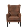 PAGED Accent Chair, Hi-back Vintage Lounge Chair with Ergonomic Curved Backrest, Living Room Chairs for Living Room - 4 of 4