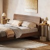 Tribesigns 2 Tier Round End Table, C-Shaped Farmhouse Wood Side Table with Storage for Living Room Bedroom, Light Walnut - 4 of 4