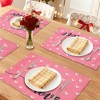 REGALWOVEN Love Hearts Placemats Set of 6, Happy Valentine's Day Dining Table Place Mats, Wedding Anniversary Holiday Decor - 2 of 4