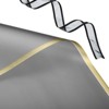 Unique Bargains Plastic Golden Edge Bouquet Flower Wrapping Paper 3 Packs with 3 Rolls Ribbons Gray - 4 of 4