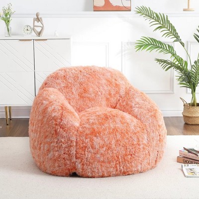 Bean Bag Chair for Indoor and Outdoor, Faux Fur Bean Bag Couch with Armrest High-Density Foam for Gaming Reading, Beanbag Chair Lazy Couch Sofa
