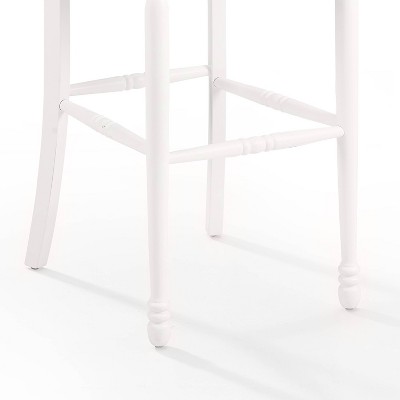 Shelby 47.5" White Wood Double X Bar Stool Set