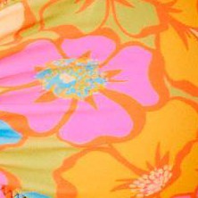 Green Floral Print/ Pink Striped Print