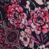 dark berry rose paisley
