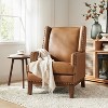 Pedro Genuine Leather Arm Chair with Solid Wood Frame and Removable Seat Cushion|ARTFUL LIVING DESIGN - 3 of 4