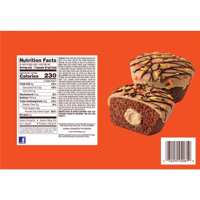 Mrs. Freshley's Deluxe Reese's Peanut Butter Flavored Cupcakes - 6ct