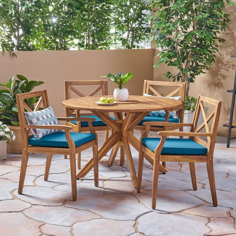Llano 5pc Patio Dining Set - Christopher Knight Home, 1 of 8