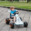 Aosom Pedal Go Kart Children Ride on Car Cute Style with Adjustable Seat, Plastic Wheels, Handbrake and Shift Lever, Light Blue - 3 of 4