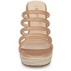 Allegra K Women's Platform Strappy Slip-on Espadrille Wedges Sandals - 2 of 4