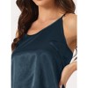 cheibear Women's Sliky Satin Sleeveless Cami Sleepwear with Shorts Lounge Pajamas Set - 4 of 4
