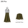 Unique Bargains PU Leather Craft Bracelets Jewelry Making Keychain Tassels 200 Pcs - 3 of 4