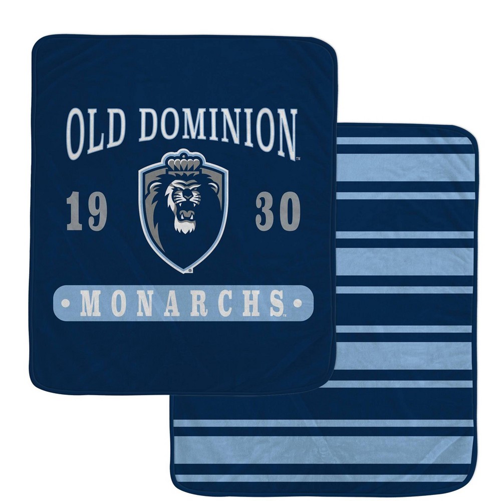 Photos - Duvet NCAA Old Dominion Monarchs Varsity Plaque Double Sided Royal Plush Blanket: Sports Team Logo