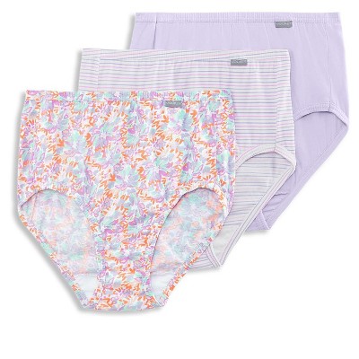 Jockey Womens Elance Brief 3 Pack Underwear Briefs 100% Cotton 7 Wild ...