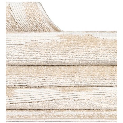 Beige and Brown Reversible Outdoor Runner Rug