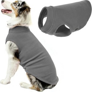 Gooby Stretch Fleece Vest, Pullover Fleece Vest Jacket Sweater for Dogs, Gray, 4X - 1 of 2