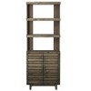 TiramisuBest Clover 6-Tier Freestanding Bookshelf, 67" Tall Dark Walnut Bookcase, Anti-Tip Safety Design, MDF Wood for Home Office & Living Room - 4 of 4