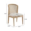 Christopher Knight Home Whim Rubber Wood Dining Chair with Rattan Back (Set of 2) - 3 of 4