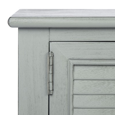 Distressed Gray Wood and Metal Hallway Table with Storage