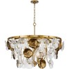 Progress Lighting Loretta 9-Light Chandelier, Gold Ombre, Artisanal Clear Glass, Handcrafted Metal Leaves - 2 of 3