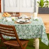 Design Imports  Artichoke Green Floral Print Outdoor Tablecloth With Zipper 60X84 - 3 of 4