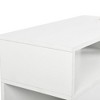 FurnitureR Mobile File Cabinet, Rolling Vertical Filing Cabinet with Drawer & Dual-Sided Storage Shelves, Wooden File Organizer White/Brown - 3 of 4