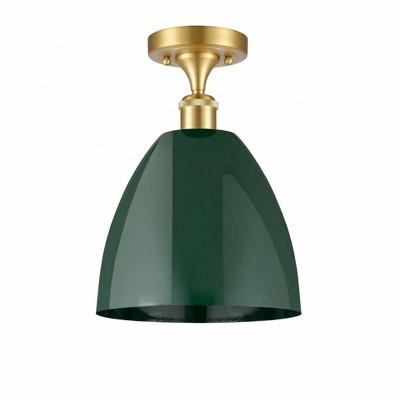 Plymouth Dome - 1 Light Semi-Flush Mount In Industrial Style-12.88 Inches Tall and 9 Inches Wide