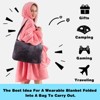 Inhand Wearable Blanket Hoodie for Adult Flannel Oversized Hoodie Sweatshirt Blanket with Pockets Birthday Gifts for Women - 3 of 4