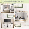 55 Inch Cat Litter Box Enclosure for 2 Cats, Large Hiddden Litter Box Enclosure Furniture 3-in-1 Wooden Cat Washroom Furniture with Barn Door White - 4 of 4