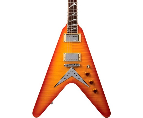 Hamer Vector Flame Top Electric Guitar Cherry Sunburst