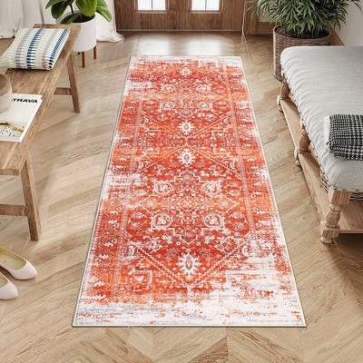 Area Rug Oriental Vintage Distressed Rug for Living Room Bedroom