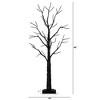 Nearly Natural 4-ft Pre-Lit Halloween Black Twig Artificial Fall Tree with 240 Orange and Purple LED Lights - 2 of 4