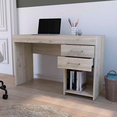 PAGED Computer Desk Modern Office Desk with 3 Storage Drawers, Wooden Frame for Office and Study